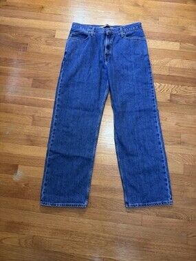 Vintage Levi's Silver Tab Baggy Jeans 34x34 Dark Wash 100% Cotton FREE SHIPPING